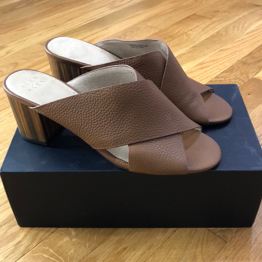 Alex+Alex leather mule, 91/2 tan color